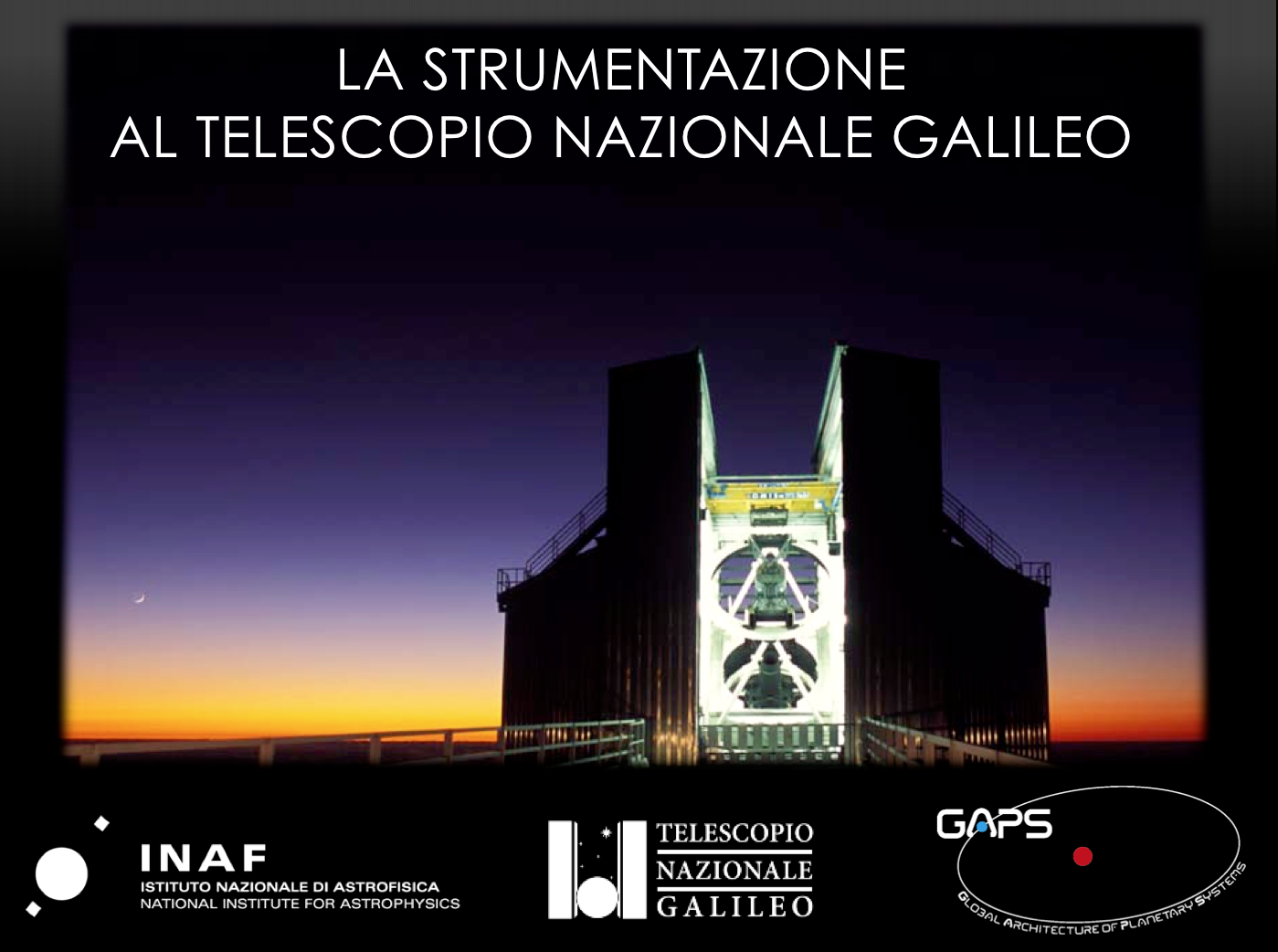 La strumentazione al Telescopio Nazionale Galileo